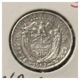 1962 "PANAMA" (1/10-BALBOA) COIN (90% SILVER)