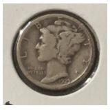 1927-S MERCURY DIME (90% SILVER) (GOOD)
