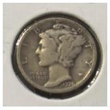 1926 MERCURY DIME (90% SILVER) (GOOD)