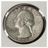 1962-D WASHINGTON QUARTER (90% SILVER)
