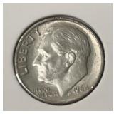1964 ROOSEVELT DIME (90% SILVER)