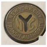 "NEW YORK CITY TRANSIT" TOKEN