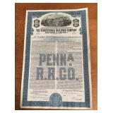 RAILROAD STOCK CERTIFICATE-"PENNSYLVANIA RAILROAD"