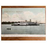 VINTAGE "USED" POSTCARD-"MISSISSIPPI RIVERBOAT"