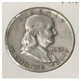 1957-D FRANKLIN HALF DOLLAR (90% SILVER)