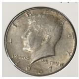 1967 KENNEDY HALF DOLLAR (40% SILVER)