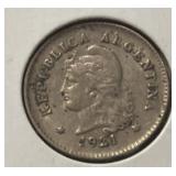1921 "ARGENTINA" (10~CENTAVOS) C/N COIN