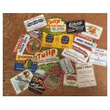 (20) "DIFFERENT" VINTAGE LABELS-"1885-1960"