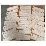 (26)VINATGE BANK/COMPANY CHECKS-"EDINBURG MILLING"