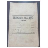 "DEMOCRATIC POLL BOOK"-DATED "1896"