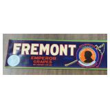 (6 COUNT) VINTAGE CRATE LABEL-"FREMONT"