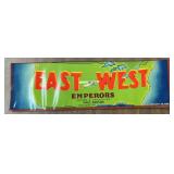 (7 COUNT) VINTAGE CRATE LABEL-"EAST~WEST"