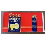 (5 COUNT) VINTAGE CAN LABEL-"ECCO"