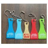 (5)KEYRINGS-"(4)LOTTERY & (1)McCLURES"
