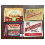(4)VINTAGE "BEER BOTTLE" LABELS-ASSORTED