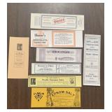 (8)VINTAGE "DIME STORE" LABELS-"1906-1630