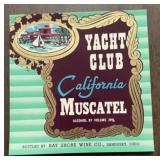 (25 COUNT)VUNTAGE "WINE" BOTTLE LABEL-"YACHT CLUB"