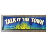 (4 COUNT) VINTAGE CRATE LABEL-"TALK O