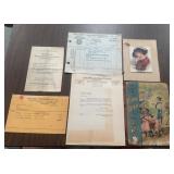 (6)VINTAGE PAPER ITEMS-"1900-1938"
