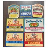 (7) VINTAGE "PIEDMONT LABEL CO." LABELS-ASSORTED