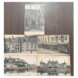 (5)VINTAGE "REAL PHOTO" POSTCARDS-"FRANCE~1920"