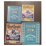 (4)VINTAGE "GIN BOTTLE" LABELS-"1930-1940"