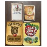 (4)VINTAGE "WINE BOTTLE" LABELS-"1930-1950"