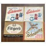 (4)VINTAGE "BEER BOTTLE" LABELS-ASSORTED