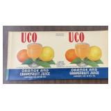 (4 COUNT) VINTAGE CAN LABEL-"UCO"