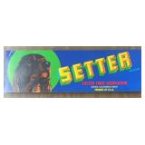 (50 COUNT) VINTAGE CRATE LABEL-"SETTER"