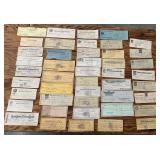 (45)"OLD" INDIANA BANK CANCELLED CHECKS-"1907-1968
