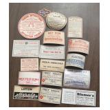 (17)VINTAGE "PHARMACY BOTTLE" LABELS-"1906-1940"