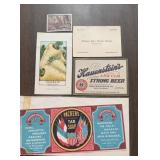 (5)VINTAGE PAPER ITEMS-"1920