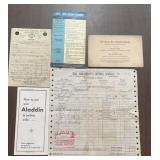 (5)VINTAGE PAPER ITEMS-"1920-1950"