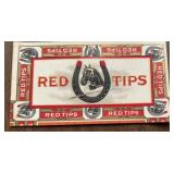 (7 COUNT) CIGAR BOX LABEL-"RED TIPS"