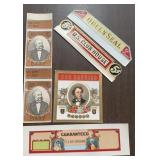 (5)VINTAGE "CIGAR BOX" LABELS-"1940