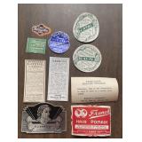 (10)VINTAGE "LADIES PERFUME CONTAINER" LABELS