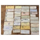 (34)"OLD" BANK CANCELLED CHECKS-"1852-1965"