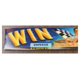 (5 COUNT) VINTAGE CRATE LABEL-"WIN"