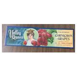 (5 COUNT) VINTAGE CRATE LABEL-"VALLEY QUEEN"