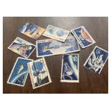 (9)"SPACE RELATED" POSTAGE STAMPS-"1966-1999"