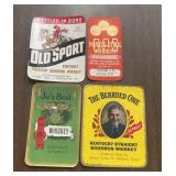 (4)VINTAGE "WHISKEY" BOTTLE LABELS-"1906-1940"