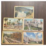 (5)VINTAGE "CALIFORNIA" POSTCARDS-"1940