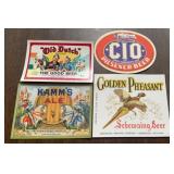 (4)VINTAGE "BEER" BOTTLE LABELS-ASSORTED