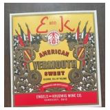 (25 COUNT) "1934" VERMOUTH BOTTLE LABEL-SANDUSKY,
