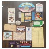 (18)VINTAGE "PAPER" ITEMS-"1920