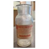 VINTAGE PHARMACY BOTTLE W/LABEL