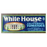 (5 COUNT) VINTAGE CRATE LABEL-"WHITE HOUSE"