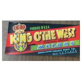 (5 COUNT) VINTAGE CRATE LABEL-"KING O