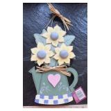 HOME/GARDEN DECOR-"FLOWERS & WATER CAN DESIGN